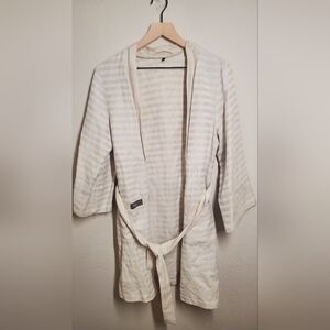 MARTINA Buranolace Venetian Striped Beige Women's Exclusive Luxury Robe